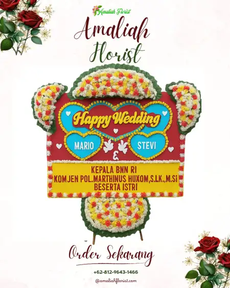 Papan Bunga Pernikahan Tigawasa